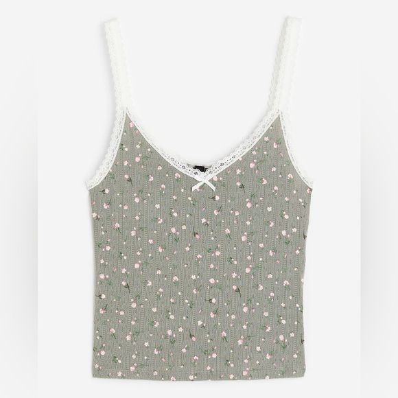 H&M Tops - Floral Lace Tank